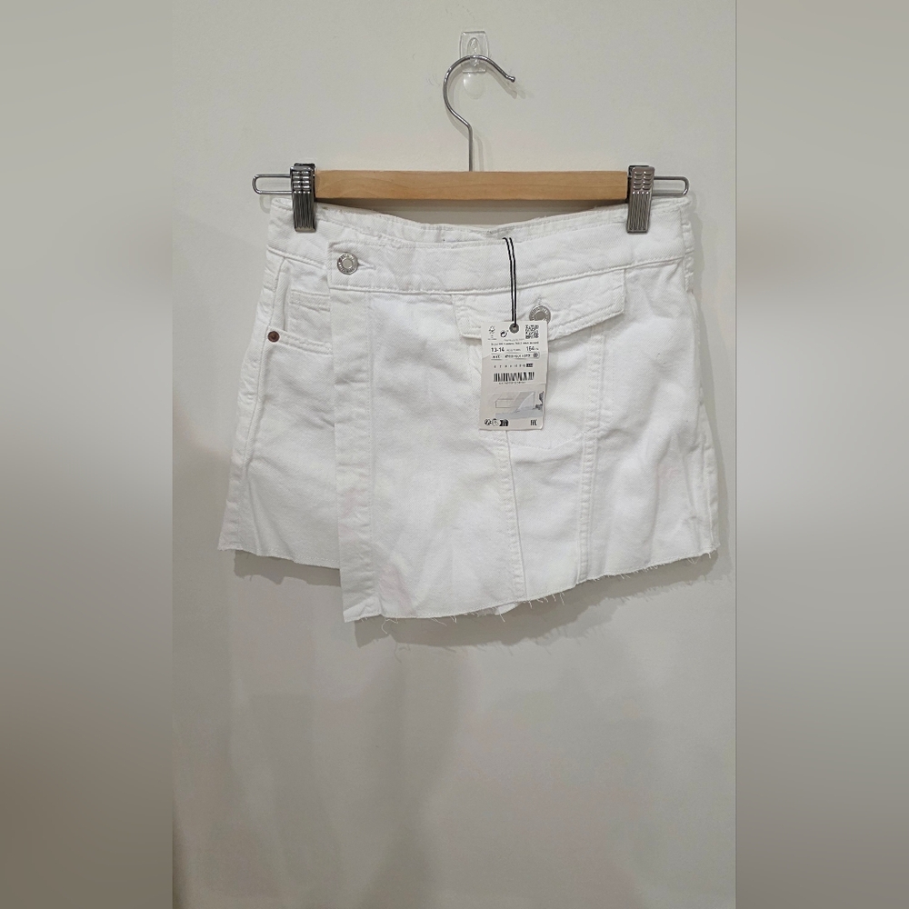 BNWT Zara White Denim Skort 13 - 14
